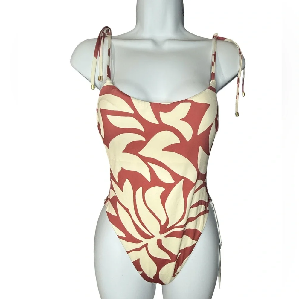 Vitamin A Pink Floral Print One-Piece Swimsuit